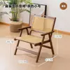 Silla Plegable de Bambú para Uso en Casa, Silla de Balcón de Mimbre para Ocio, Taburete Portátil de Camping, Sillón Portátil