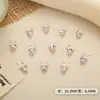 Decoraciones Coloridas para Uñas con Pedrería, Cabeza de Toro Metálica, Pájaro, Pedrería en Forma de Corazón, Aleación 3D Accesorios para Uñas Usables Venta al por Mayor