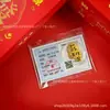 A camada superficial contém 2mg de ouro, adesivo de telefone de ouro puro 999, tesouro "Fique Rico", "Princesa, por favor, fique rica", adesivo de telefone de folha de ouro, personalizável