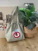 Bolso Nuevo Estilo Coreano con Estampado de Letras para Mujer, Bolso de Hombro de Nylon de Gran Capacidad, Bolso Tote Casual Versátil Portátil con Cordón