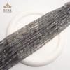 Fabricantes de pulseras y collares de cuentas sueltas de piedra natural de 2 mm con facetas cuadradas pequeñas, productos semiacabados al por mayor.