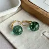 Nuevos Pendientes Redondos Color Café Maillard 2025 para Mujer, Pendientes de Lujo Accesible Retro de Gama Alta, Joyería para Orejas Elegante de Nicho