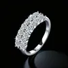Anel S925 Prata Esterlina Sete Princesas, Venda Quente Transfronteiriça, Luxo Leve, Moda de Alto Padrão, Anel Sete Estrelas de Moissanita para Mulheres, Empilhável