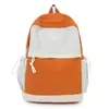 Mochila Escolar de Color Contrastante para Niñas, Versátil para Senderismo y Trekking, Mochila Pequeña para Estudiantes de Secundaria, Mochila Casual de Moda para Viajes Diarios