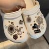 Novos acessórios para sapatos Cave Advanced Sense Cross-border Bear Pearl Gemstone Crystal Chanel Style Shoes Flower Shoe Buckle Decorative Buckle