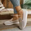 Zapatos Slip-on Transfronterizos Europeos y Americanos Amazon Venta al por Mayor Primavera Punta Redonda Hebilla Metálica Estilo Nuevo 2025 Planos Mujer Venta al por Mayor Tallas Grandes