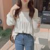 Camisa Feminina de Manga Longa Outono Inicial 2026 Estilo Retro Hong Kong Versátil Solta Simples Casual Camisa Top Estiloso