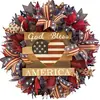 Decoração de Guirlanda para o Dia da Independência Americana de Novo Produto da Amazon Transfronteiriça Bandeira para Pendurar na Porta Adereços de Feriado para Pendurar na Parede Suprimentos de Decoração