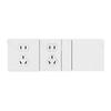 Panel de Interruptor de Luz Doble de Control Dual Color Crema Eléctrico Doméstico Internacional, Acabado Mate Ultradelgado, Interruptor Doble de Tres Vías, Interruptor Simple de 3 Posiciones, Interruptor Doble de Dos Vías