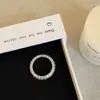 Anel de Zircônia Diamante Três Lados de Alto Padrão Leve de Luxo Feminino Nicho Único Exquisito Moda Commuter Anel Versátil Anel