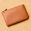 2025 Nuevo Patrón de Lichi Moda Simple Cremallera Mini Billetera para Monedas Ultra-delgada Corta Bolsa para Tarjetas y Llaves