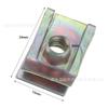 Base de sujeción de tornillo de matrícula hebilla M6 clip de tuerca de resorte de hoja clamp de hierro en forma de U para sujeción de matrícula de coche