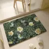 Felpudo para Baño Estilo Pintura al Óleo, Felpudo Doméstico Absorbente de Agua y Resistente a la Suciedad, Se Puede Cortar, Secado Rápido, Resistente al Desgaste, Antideslizante de Tierra de Diatomeas