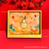 Enfeites criativos de coelho de jade com moldura para o Festival do Meio Outono, decorações com tema de lua e bolos lunares de alta qualidade - perfeitos para presentes corporativos e disponíveis para atacado