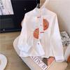 Foto Real Primavera 2025 Nueva Camisa Bordada para Mujer Nuevo Estilo Chino de Dama Camisa Elegante de Manga Larga Camisa Base
