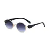 [Personalizado] Gafas de Sol Ovaladas de Moda Europeas y Americanas para Mujer, Tendencia Personalizada para Fotografía Callejera al Aire Libre, Gafas de Sol para Mujer, Transfronterizo