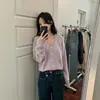 Chic coreano 2026 otoño nuevo suéter dulce estilo coreano, chaqueta de punto holgada y casual para mujer 19216