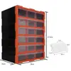 Caja de Herramientas Portátil de Doble Capa Engrosada de Grado Industrial, Caja de Almacenamiento de Piezas de Ferretería, Gabinete de Cajones de Plástico Duradero y Resistente a Caídas Venta de Liquidación