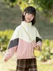 Jaqueta de fleece, agasalho de fleece infantil, novo estilo outono/inverno 2026, forro de jaqueta quente à prova de vento, moletom de corte solto para meninos e meninas