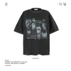 Camiseta de Manga Corta de Algodón Puro Pesado de 250 g con Estampado de Personaje Retro Americano para Hombre y Mujer Verano Suelta Moderna Marca Transfronteriza Venta al por Mayor