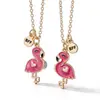 Collar Magnético de Dibujos Animados Transfronterizo de Comercio Exterior para Mujer, Joyería de Aleación Bff Mejor Amiga en Forma de Corazón, Accesorio Colgante de Niña de Dibujos Animados