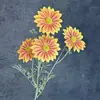 Girassol Impresso em Filme Simulada de 4 Cabeças Decoração de Casa Arranjo de Casamento Cosmos Feito à Mão Ornamentos de Flor Artificial Cosmos Atacado