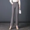 7016 Pantalones de Madre a Cuadros Trompeta Rayados Ligeramente Rábanos Ajustados Talla Grande Pantalones para Mujeres de Mediana Edad Pantalones para Mediana Edad y Mayores Primavera y Verano