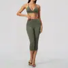 Nuevo conjunto de yoga Zechuang para mujer, sujetador deportivo de alta gama, pantalones ajustados de secado rápido de cintura alta de longitud media, ropa de yoga para mujer 8793