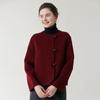 Abrigo de Lana de Doble Vista para Mujer Corto Cuello Redondo Casual Versátil 2025 Nuevo Otoño e Invierno Abrigo de Lana Pequeño