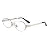 Gafas de Prescripción Estilo Vintage para Mujer con un Toque Avanzado, Montura Ovalada Retro Dorada, Aspecto Natural, Lentes Planas Sin Graduación para Hombre, Modernas