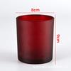 8090 Taza de Vela Aromaterapia de Color Taza Vacía Halloween Vidrio Mate Fragancia Portavelas de Vidrio Adornos con Tapa Contenedor de Velas