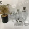 Garrafa de Cosmético de Luxo Garrafa de Vidro Dispenser para Loção Água Emulsão Garrafa de Vidro com Dispenser de Camada Dupla de Luxo 45 120 ml