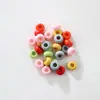 Protección del medio ambiente joyería directa de fábrica accesorios de plástico acrílico tocado cuentas de rueda de aceite mate brillante cuentas de ábaco color caramelo