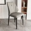 Silla de comedor de lujo ligero, silla moderna simple, silla nórdica con respaldo para uso doméstico, mesa y sillas de comedor para hotel restaurante, taburete de mahjong, metal