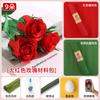 Ramo del Día de la Madre clavel papel crepé flor hecha a mano bolsa de material flor de papel crepé completa para hacer tú mismo flor tridimensional