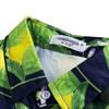 Camisa de Manga Corta Suelta Estilo Japonés Retro Vintage Hawaiano de Gasa Mori para Hombre y Mujer Pintura al Óleo de Manga Corta