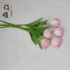 Flor de Tulipán Artificial Tallo Único Flor Artificial Uso Comercial Sala de Estar Planta Verde Decoración Accesorio de Escritorio