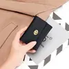Portatarjetas Pequeño de Cuero Genuino para Mujer, Estilo Corto Portatarjetas de Piel de Vaca de Primera Capa, Diseño de Nicho Multifuncional, Billetera de Monedas de Cuero Genuino a la Moda