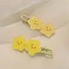 2025 Nuevo Pasador de Pelo Estrella Y2K Femenino Amarillo Estrella de Cinco Puntas Lindo Pasador para Flequillo Lateral