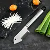 Cuchillo Rallador de Cebolla Engrosado de Acero Inoxidable, Herramienta Ralladora Ultrafina Protectora para Manos, Herramienta de Cocina Multifuncional para Cortar Cebollas