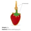 Pendente Pequeno Fresco Colorido com Gota de Óleo de Morango Maçã Novo Estilo Simples Versátil Criativo Transfronteiriço para Mulheres