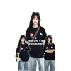 Camiseta de Manga Corta con Bordado de Perro Estilo Retro Americano y Velcro para Mujer, Verano Algodón Puro Holgada Nicho Marca de Tendencia Top Ins