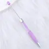 Nova Caneta Esferográfica com Contas de Strass de Cristal DIY, Caneta Esferográfica Fofa com Contas Giratórias Multicores, Desconto para Grandes Quantidades