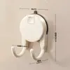 Gancho Doble Colgante de Ventosa para Papel de Cocina, Colgador de Pañuelos Multifuncional Portátil, Gancho Adhesivo Fuerte para Baño, Cocina, Inodoro
