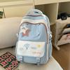 Bonita mochila pequeña y fresca de estilo universitario con colores contrastantes para mujeres, niñas y estudiantes de secundaria, mochila ligera de viaje.