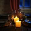 Vela Electrónica Impermeable Luz de Vela LED Decoración Navideña de Boda Tipo-C Recargable Vela de Té Veladora Nocturna de Escritorio
