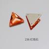 Dongzhou Furo Duplo Triangular Fundo Plano Costurado à Mão Strass Alta Qualidade Strass para Vestido Roupas Vestido de Casamento Sapatos Strass Cristal Triangular