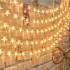 Luces de Cadena LED Luces de Estrella Luces Pequeñas de Colores Luces de Cadena para Fiestas Navideñas Caja de Batería Solar Atmósfera de Camping Luces Decorativas Ins