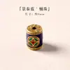 Nuevo Método Chino Antiguo Arena Oro Color Esmalte Cuentas Dzi Accesorios DIY Cuerda para Cuentas Hecha a Mano Accesorios para Tejer Mantra de Seis Caracteres Plata Tibetana