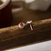 Pendientes Hipoalergénicos de Biocerámica en Color Rosa Seco, Pendientes de Cerámica Aptos para Dormir Que No Necesitan Quitarse, Accesorios para Orejas de Resina Antiatascos para Mujeres